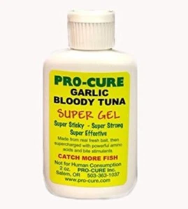 Pro-Cure Super Sticky Gel 2 oz Garlic Bloody Tuna Fishing Scent Attractant - Picture 1 of 1