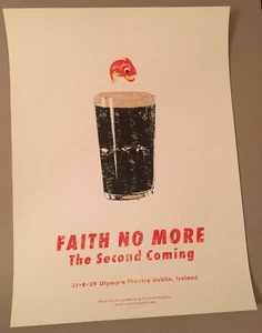 Póster de Faith No More estampado Dublín firmado numerado 2009 no Nirvana Primus - Imagen 1 de 6