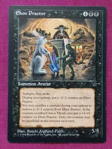 Magic The Gathering FALLEN EMPIRES EBON PRAETOR black card MTG - Picture 1 of 2