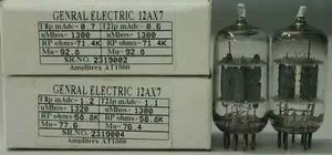 ECC83 12AX7 GE made in U.S.A Amplitrex tested Qty 1 Match Pair - Picture 1 of 11