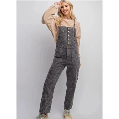 Mono Mono de sarga lavada BOUTIQUE estampado cachemir gris caballete talla pequeña Foto 1 de 4