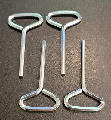 4pcs Hex 5/32" Dogging Key Full Loop Allen Wrench For Push Bar Panic Exit Door - Image 1 of 4