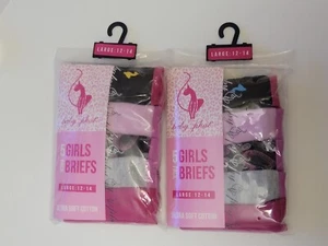 💘 BABY PHAT GIRLS BRIEFS 5 PACK SIZE Large 12-14 Valentines All-over Print NEW - Picture 1 of 7