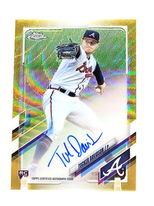 TUCKER DAVIDSON 2021 Topps Chrome GOLD WAVE Autograph #'d 33/50 BRAVES ROOKIE