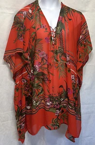 Violet Sky Women's Tropical Swimsuit Cover-Up Pullover Size Small Boho NWT - Picture 1 of 7