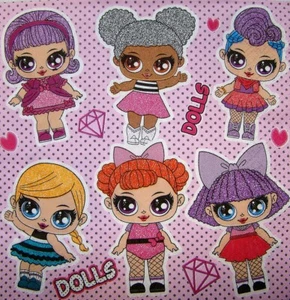 4 x Single Paper Napkins Decoupage Craft Table Cool Dolls 103 - Picture 1 of 2