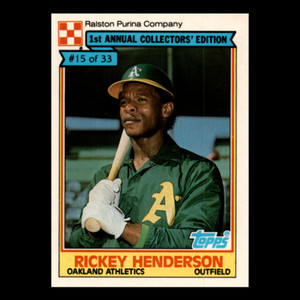 1984 Ralston Purina Rickey Henderson HOF #15 1st Annual Edition NM-MINT NM-MT