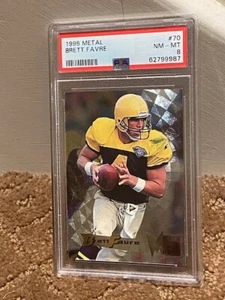1995 Fleer Metal Brett Favre Packers SHINY PSA 8 #70 Card NEW CASE LOW POP - Picture 1 of 1
