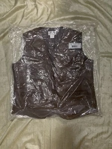 Duke Haband Brown Leather Button Down Vest - Picture 1 of 3