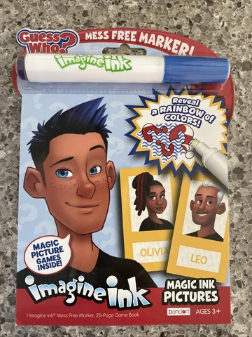 Guess Who Game Imagine Ink Coloring and Activity Book Value Size Cover