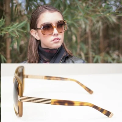VINTAGE  Dsquared2 Blonde/Brown Faux Tortoise Metal Trim SUNGLASSES DQ 0109 - Image 1 of 4