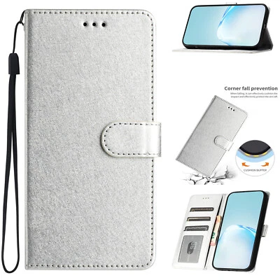 For Huawei Honor 90 70 50 Silk Pattern PU Leather Flip Wallet Case Phone Cover - Image 1 of 4