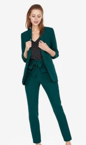 Express Ankle High Rise Green Dress Pants - Picture 1 of 10