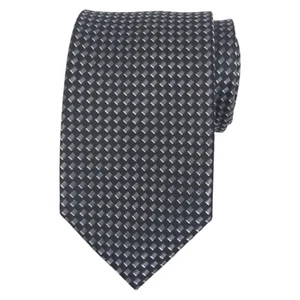 ALARA Mens Classic Silk Tie 3.15 Black Woven Texture Designer Dress Necktie $80 - Picture 1 of 7