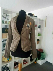 ONLY BLAZER JACKE KARIERT PATCHES ARMY BLOGGER GR. 36 38 M NEU TOP - Bild 1 von 11
