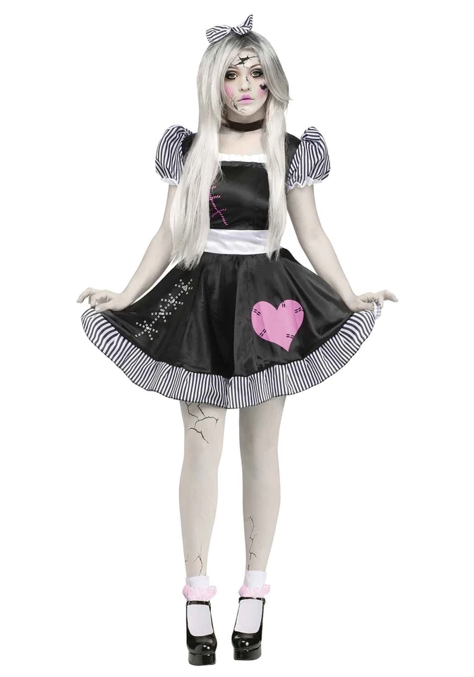 Costumes Women's Broken Costume Doll Adult Fun World Black/white
