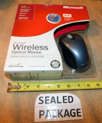 Microsoft Wireless Optical Mouse Tilt Wheel - USB NEW Sealed No. X09-49261 - Image 1 of 4