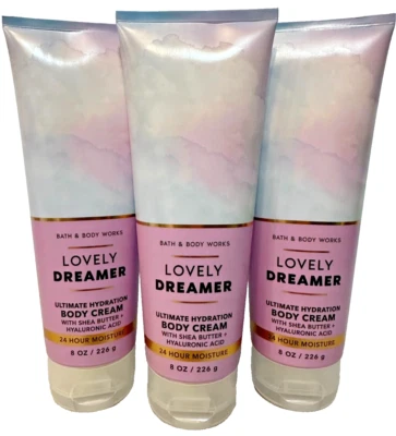 Bath & Body Works LOT of 3 Tubes Lovely Dreamer Hydrating Body Cream Lotion 8 oz - Image 1 of 2