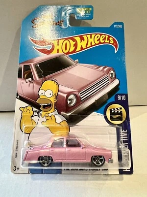 Hot Wheels The Simpsons Family Car Pink/SP5 - HW CITY TOONED 2015 Vhtf Sealed - image 1 of 4