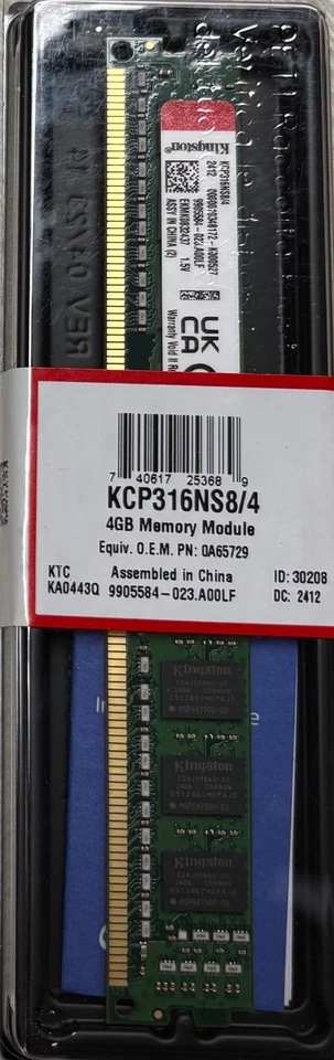 RAM DDR3 8GB KINGSTON KCP316NS8/4 - Immagine 1 di 1