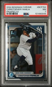 2024 Bowman Chrome Christopher Familia Prospects Card #BCP154 PSA Rookie Yankees - Bild 1 von 2