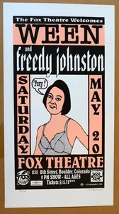 WEEN - 1994 - FOX THEATRE - BOULDER - FREEDY JOHNSTON - CRYPTOGRAPHICS- POSTER - Picture 1 of 5