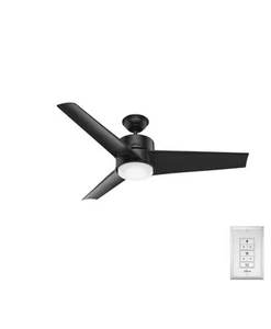 Havoc 54 in. LED Indoor/Outdoor Matte Black Ceiling Fan with Light  - Picture 1 of 3