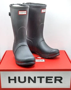 Hunter Original Short Back Adjustable Waterproof Damenstiefel (mattschwarz) NEU - Bild 1 von 17