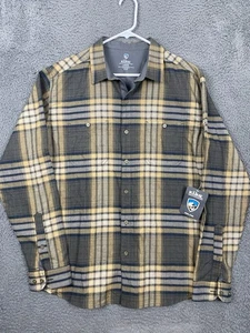 Kuhl Mens L Fugitive Flannel Button Up Shirt Long Sleeve NWT - Picture 1 of 9