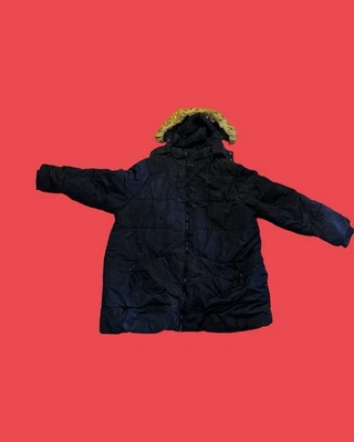 Down Puffer Jacket Hooded Water-Resistant Zip Up Winter Thermal Puffy Coat Lg 📦 - Image 1 of 4