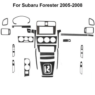 Kit de cubierta interior completo de fibra de carbono de 28 piezas para Subaru Forester 2005-2008 Foto 1 de 4