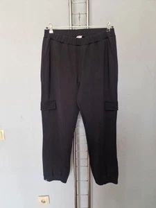 Damen WOLFORD Overlay Cargo Taschen Trousers Schwarz Pants Hose Oversize Gr. M - Picture 1 of 23