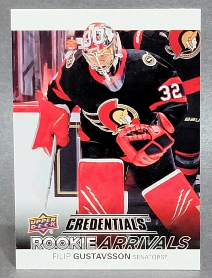 2021-22 Upper Deck Credentials Rookie Arrivals #RA-27 Filip Gustavsson - Image 1 of 2