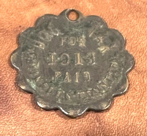 1913 Antique Dog Tax Tag Huntingdon County, PA - Picture 1 of 4