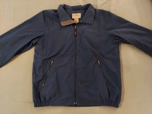 Chaqueta de Nylon LL Bean Hombre Grande Azul Acogedora Exterior Forrada de Vellón - Imagen 1 de 11