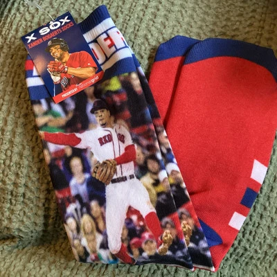 BOSTON RED SOX XANDER BOGAERTS SOCKS - NATIONAL GRID SGA X SOX - Image 1 of 4