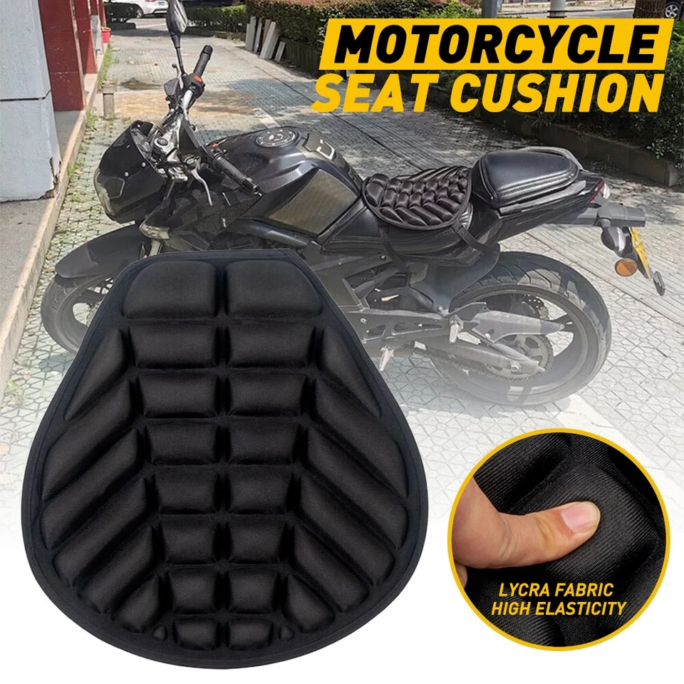 B1 Motorcycle Gel Seat Cushion Comfort Shock Pad Cover 3D Breathable Pain Relief - Image 1 of 4