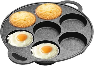 VONOTO Cast Iron Biscuit Pan, 11" Pre-seasoned Cast Iron Mini Cake Pan Cookwa... - Picture 1 of 9