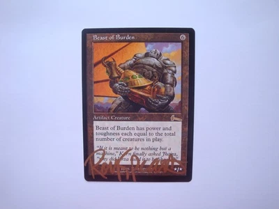 Beast of Burden - ARTIST PROOF - Signed - MTG Magic the Gathering Urza's Legacy - Image 1 of 2