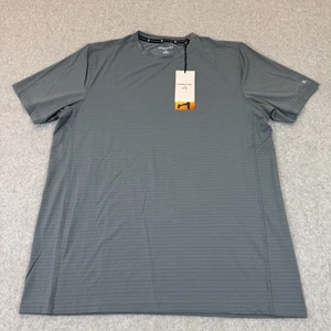 Kenneth Cole Active Tech SS Shirt Men's Large Mesh Stretch Wicking Smoke Blue - Picture 1 of 13