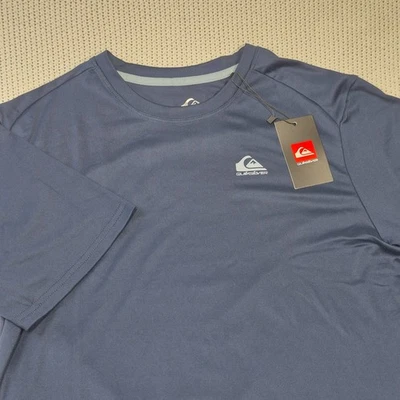 Quiksilver DryFlight SS T-Shirt Sz Large Dress Blue Active Stretch Lightweight - Image 1 of 4