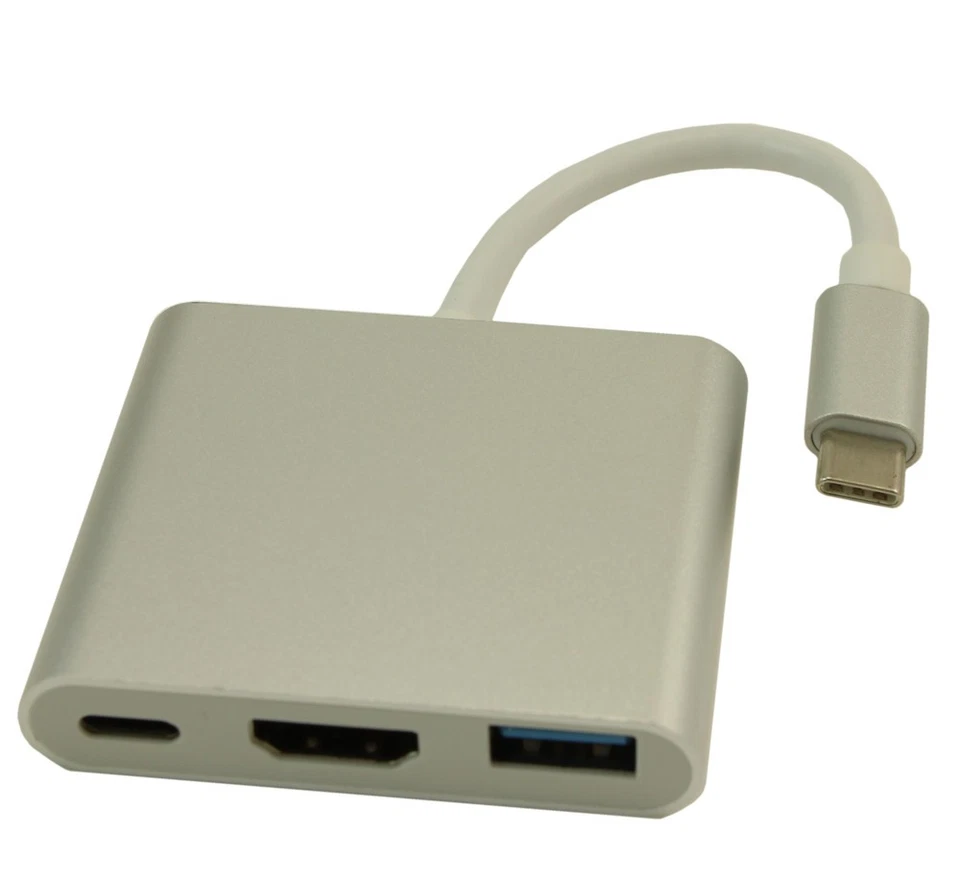 USB 3 Type C Male to HDMI 4K@30Hz with Charge Out-ports - Image 1 of 2