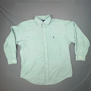 Ralph Lauren Shirt Mens Large Yarmouth Button Down Classic Stripe Dress Shirt - Picture 1 of 6