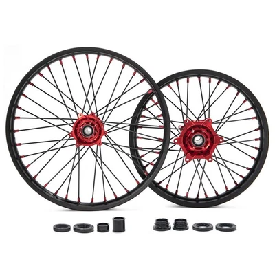 Ruedas CNC para Honda 21/18 buje rojo CRF250R CRF450R 14+ CRF250RX 19+ CRF450RX 17+ Foto 1 de 4