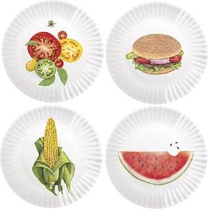Mary Lake-Thompson BBQ Picknick 9 Zoll Melamin Teller, 4er Set - Bild 1 von 12
