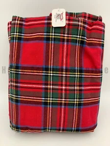 Pottery Barn Stewart Plaid Cotton Rectangular Tablecloth Red 70" x 126" #R138 - Picture 1 of 2