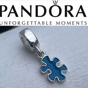 Retired Rare Pandora Blue Jigsaw Puzzle Piece Dangle 790486EN01 - Picture 1 of 9