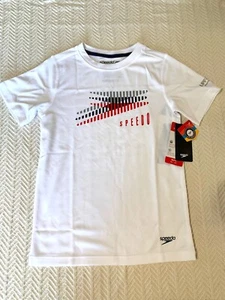 NWT Speedo Boys Short Sleeve Swim Shirt - White XS - Picture 1 of 1