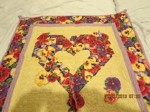 VINTAGE HAND & MACHINE QUILTED WALL HANGING QUILT --28" SQUARE---#Y21A-4 - Picture 1 of 24