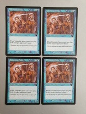 Telepathic Spies x4 PLAYSET, MTG Urza's Destiny (1999) Common Blue Creature NM